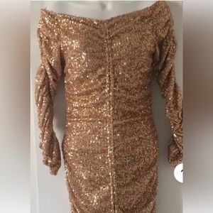 Elegant and sexy sequin night dress